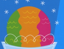 cartoon rainbow sherbet illustration